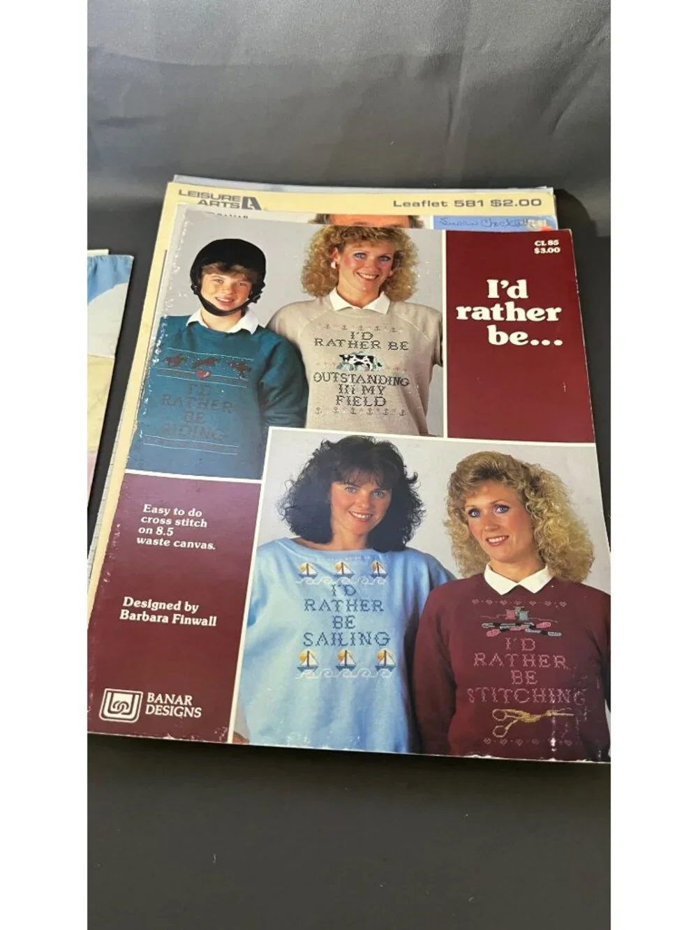 22 Vintage Cross Stitch Patterns For Sweatshirts 1980s Booklets Bundle